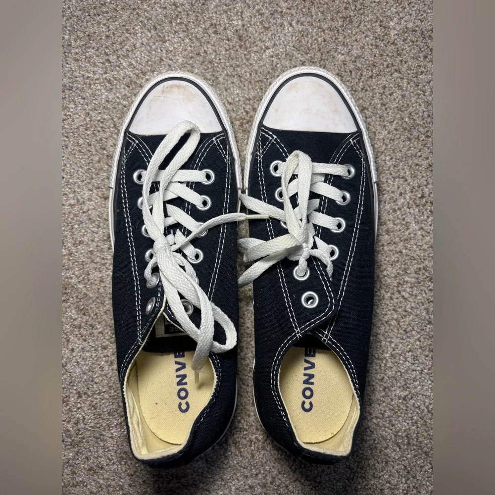 Converse Chuck Taylor All Star Black Ox Low Top Sneakers Unisex M Sz 6 W Sz 8 - Picture 2 of 7